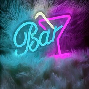 Neon Bar Sign - Blue and Pink